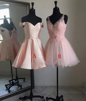 Pink short prom dress, cute pink homecoming dress, formal dress