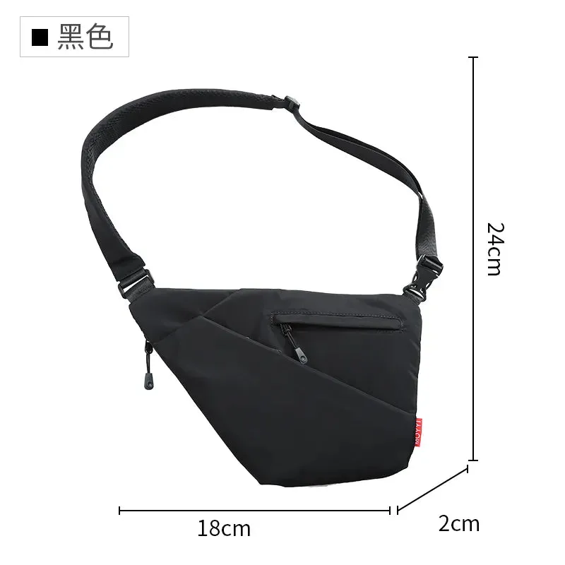 Pistol Gun Bag Men's Ultra-thin Chest Personal Messenger Bag Anti-theft Multi-function Shoulder Crossbody Bag Rich Compartment