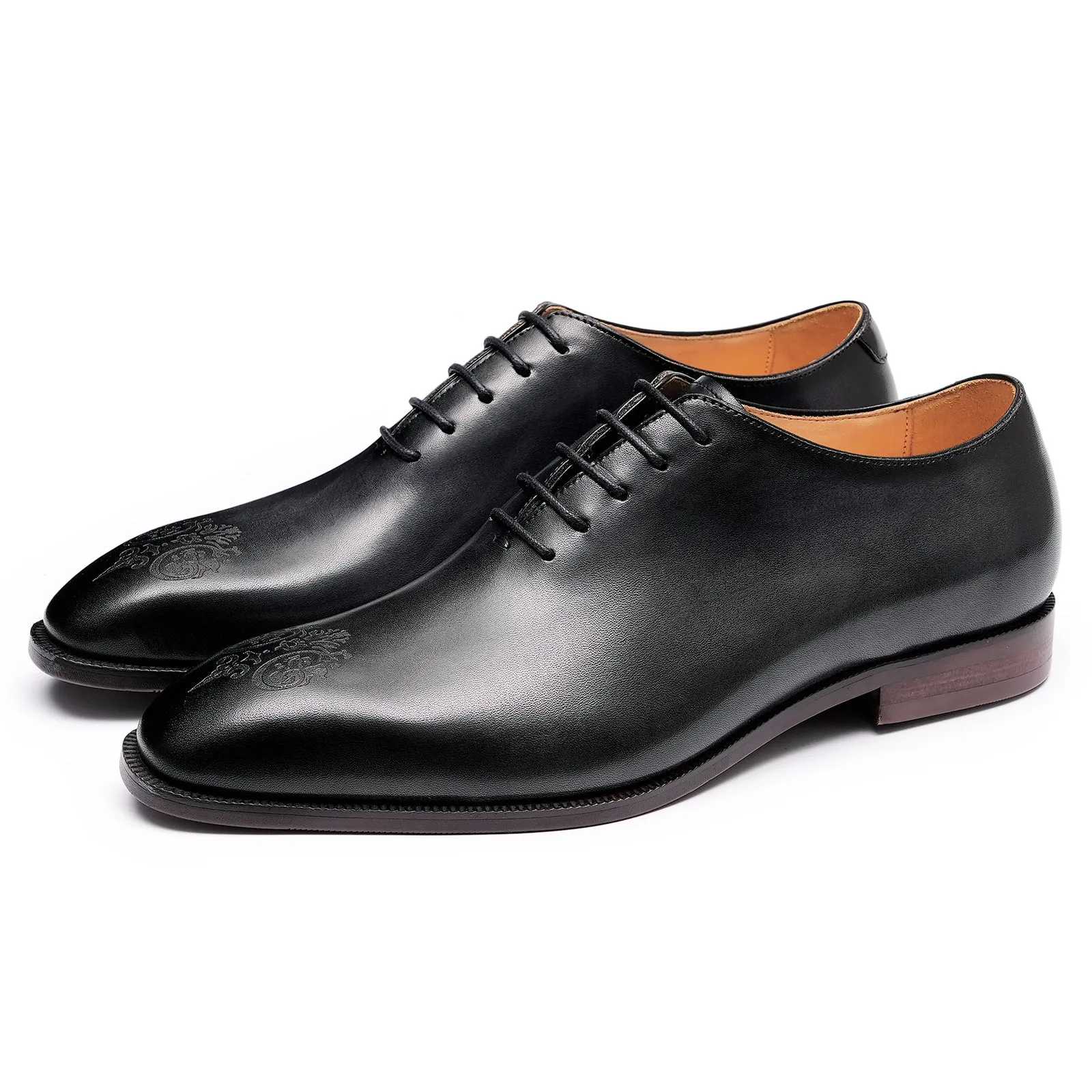 Pointed Leather Shoes Men's Genuine Leather England Style Carved Business Formal Wear Oxford Shoes an Entire Cowhide Handmade Men's Shoes68881