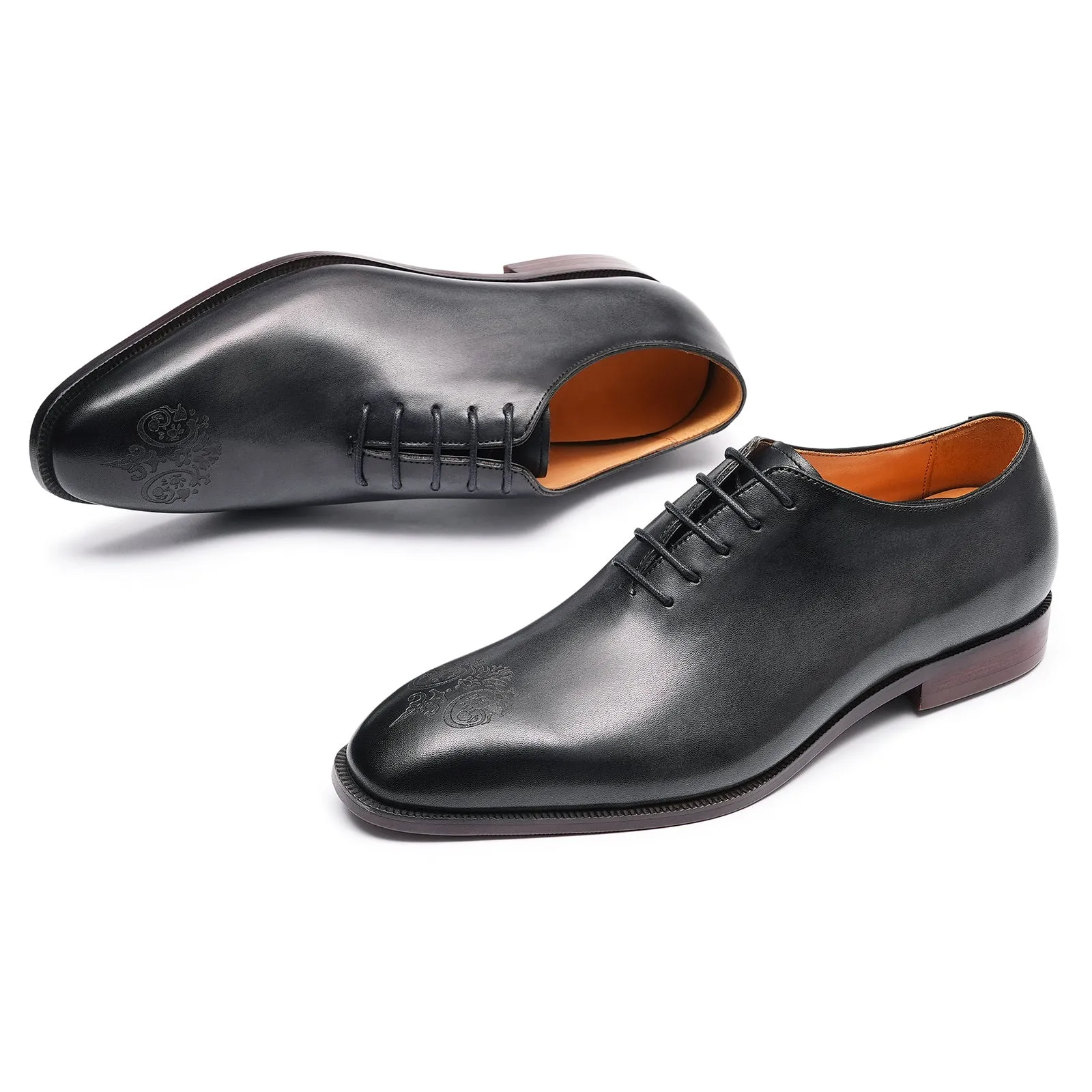 Pointed Leather Shoes Men's Genuine Leather England Style Carved Business Formal Wear Oxford Shoes an Entire Cowhide Handmade Men's Shoes68881