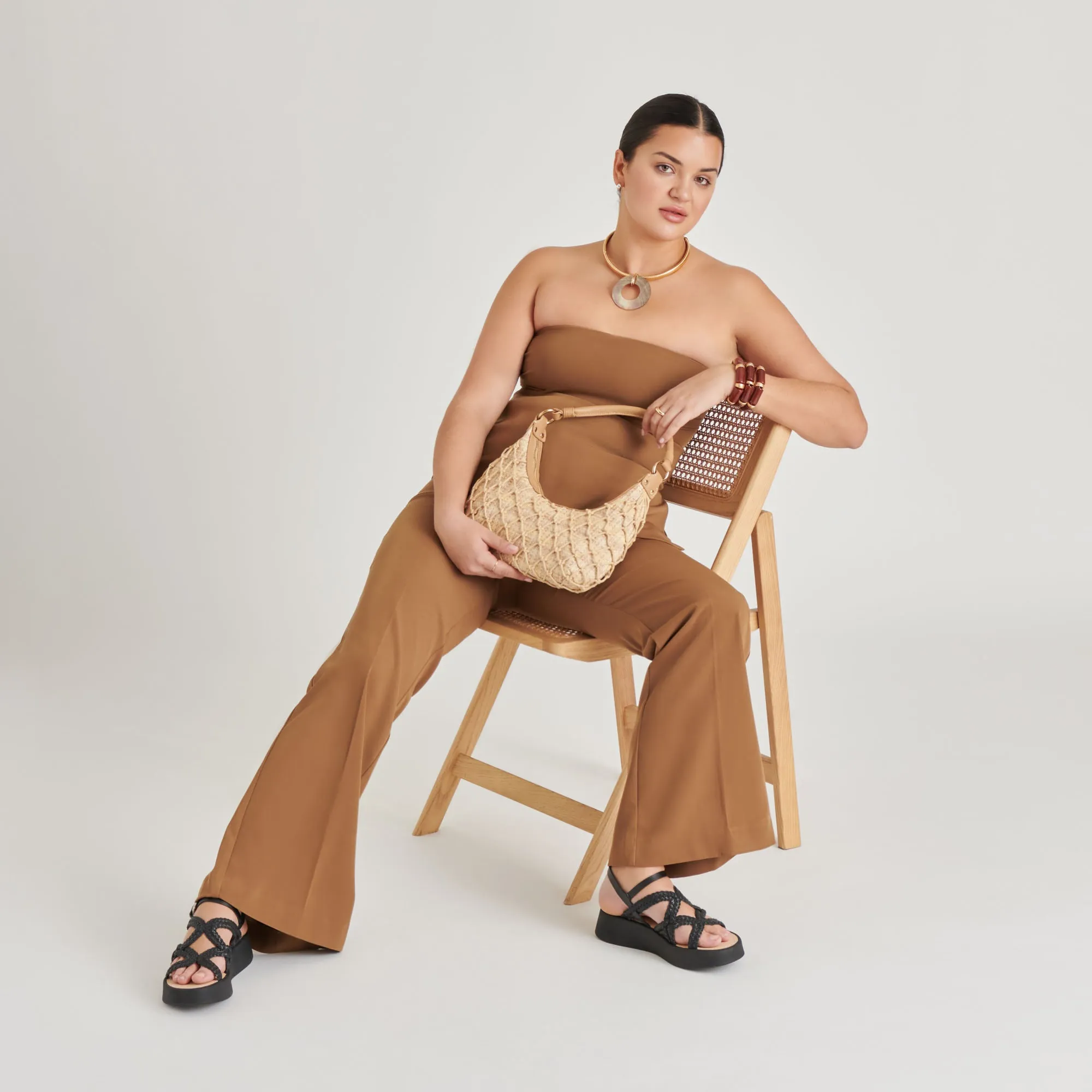 POSITANO SHOULDER BAG NATURAL RAFFIA