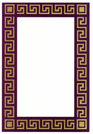 PURPLE AND GOLD FOIL (DELPHI) - BLANK INVITATION