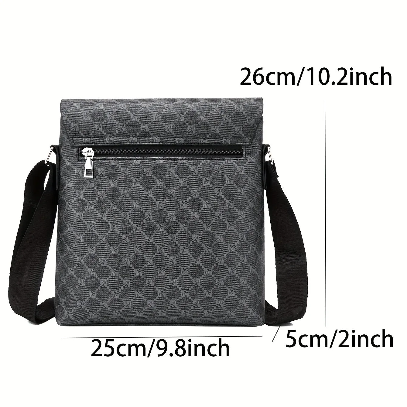 realaiot Men's Pu Messenger Bag, Large Capacity Casual Crossbody Shoulder Bag For College, Commuting, Business Trip, Travel, Father's Day Gift, Valentine's Day Gift