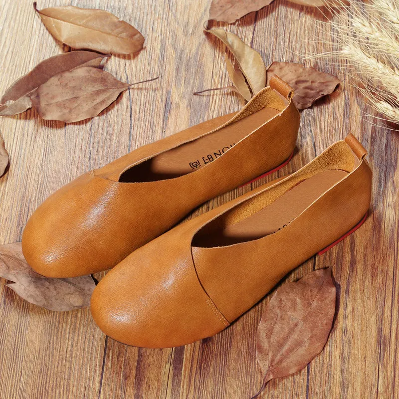Retro Handmade Women's Flat Soft Sole Comfortable Shoes