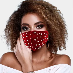 Rhinestone Beaded Breathable Face Mask