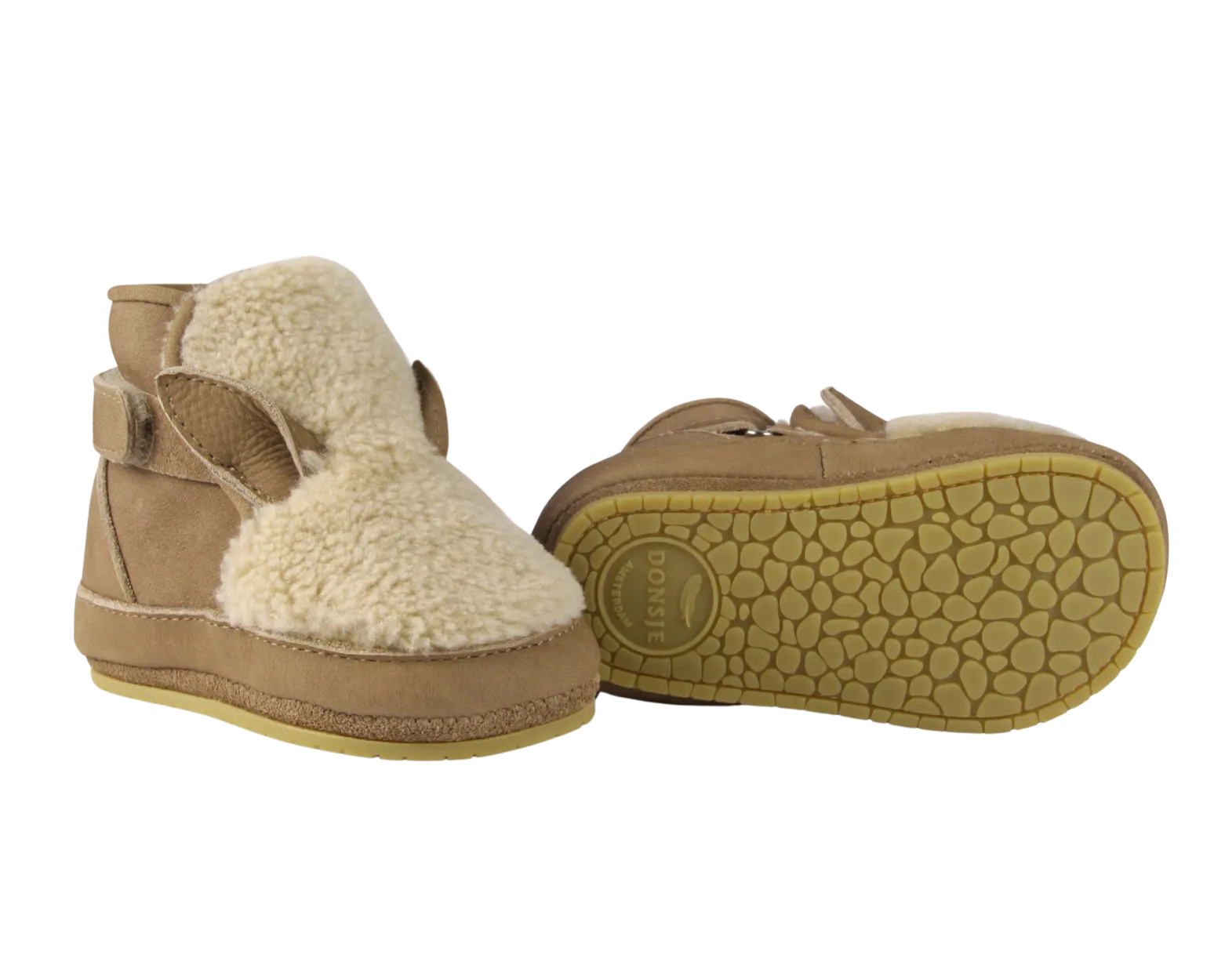 Richy Booties | Alpaca | Beige Curly Faux Fur