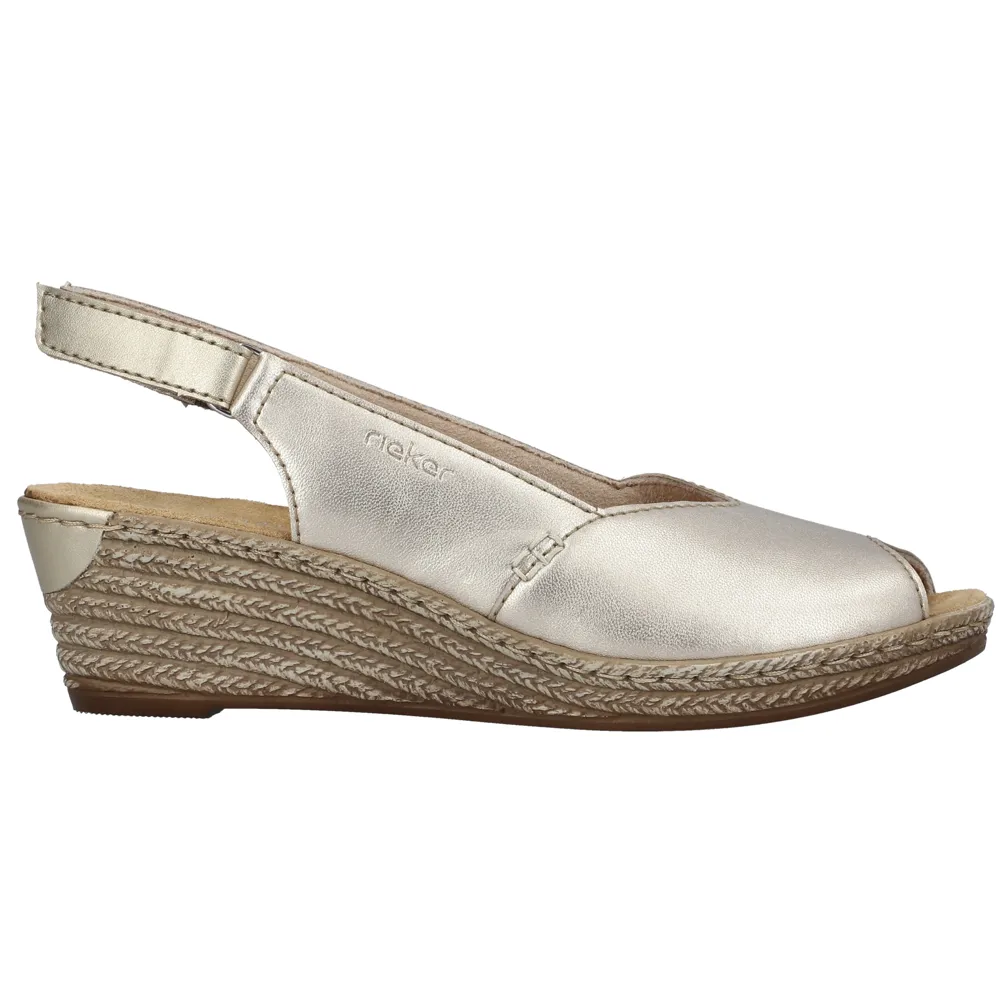Rieker 62462-90 (Espadrille) Pale Gold Shoes