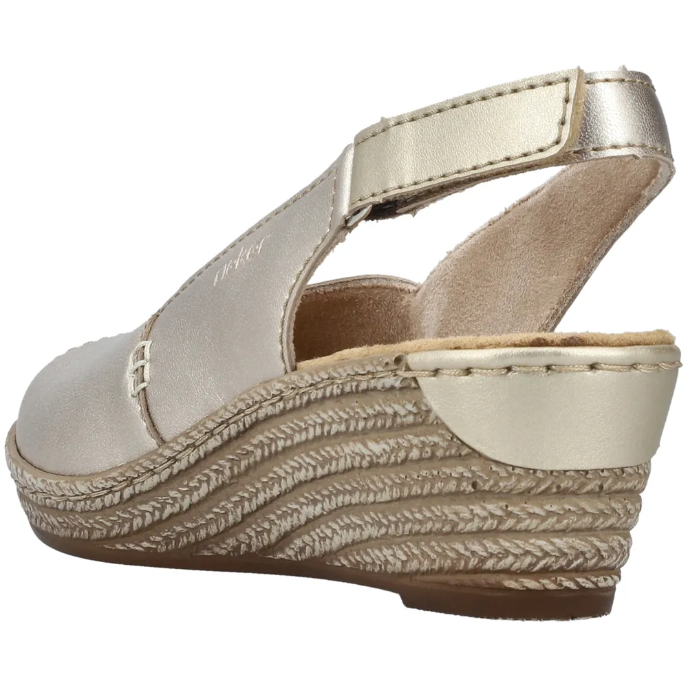 Rieker 62462-90 (Espadrille) Pale Gold Shoes