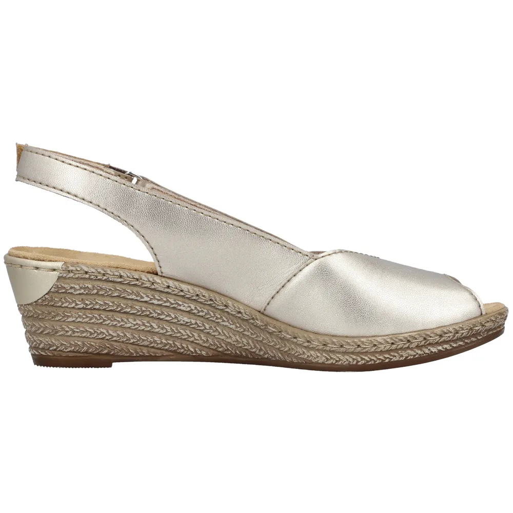 Rieker 62462-90 (Espadrille) Pale Gold Shoes