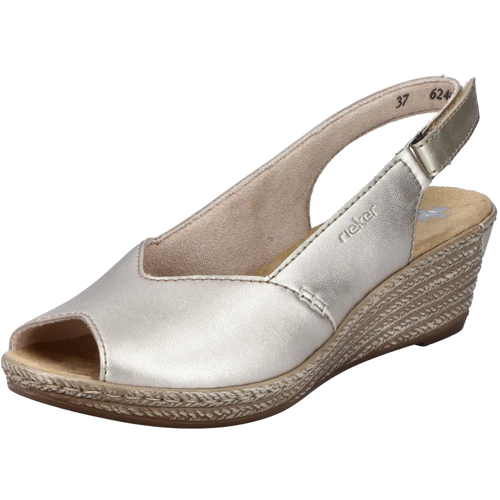 Rieker 62462-90 (Espadrille) Pale Gold Shoes