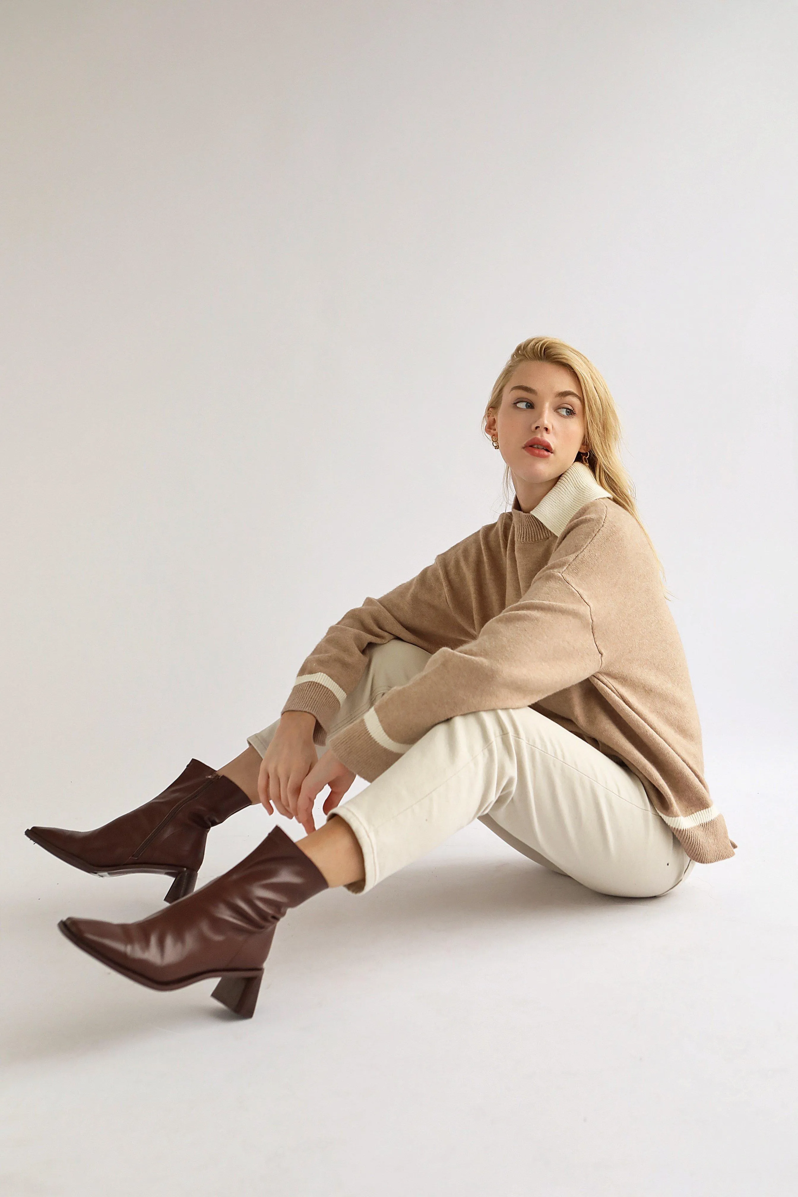 Rory Leather Ankle Boots - Brown