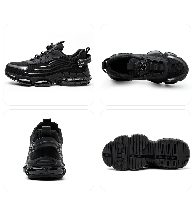 Rotating Button New Safety Shoes for Men – Anti-smash, Anti-puncture Work Shoes, Fashion Men’s Sport Shoes, Security Protective Boots
