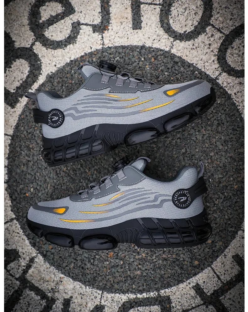 Rotating Button New Safety Shoes for Men – Anti-smash, Anti-puncture Work Shoes, Fashion Men’s Sport Shoes, Security Protective Boots