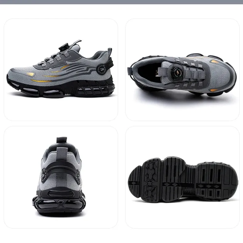 Rotating Button New Safety Shoes for Men – Anti-smash, Anti-puncture Work Shoes, Fashion Men’s Sport Shoes, Security Protective Boots