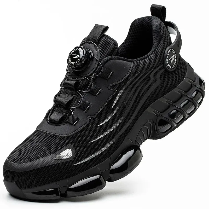 Rotating Button New Safety Shoes for Men – Anti-smash, Anti-puncture Work Shoes, Fashion Men’s Sport Shoes, Security Protective Boots