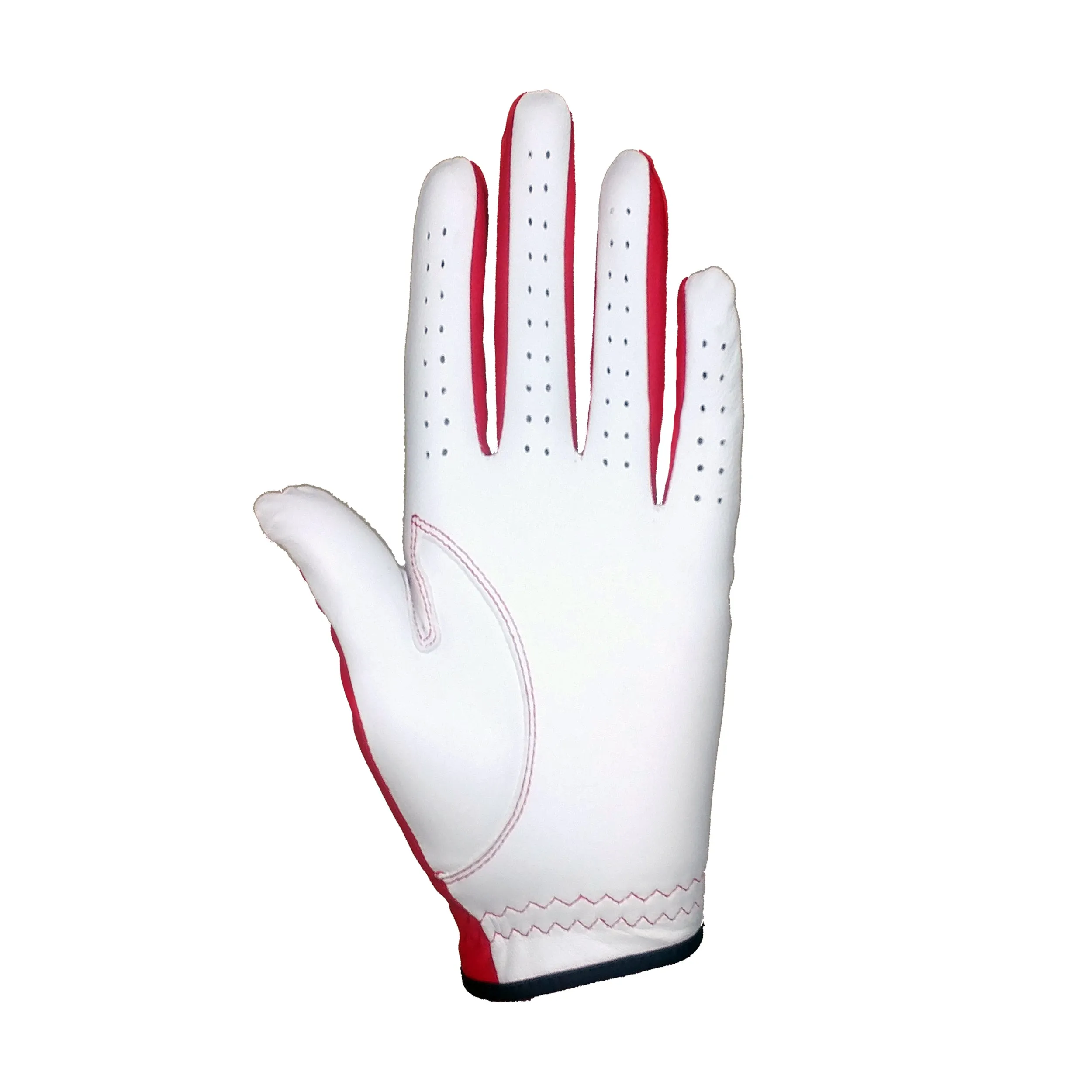 RPG Combo Cabretta Leather Color Golf Glove (Mens-Red)