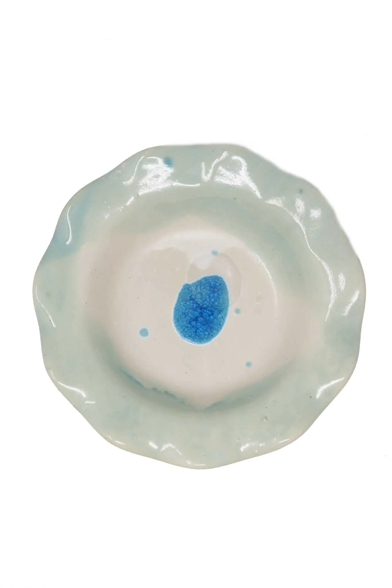 Satterfield Scalloped Shallow Bowl in Creamstout