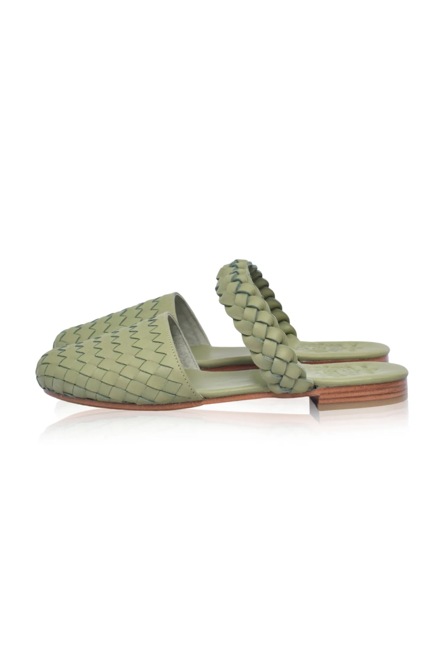 Sea Escape Slide Sandals in Olive Green
