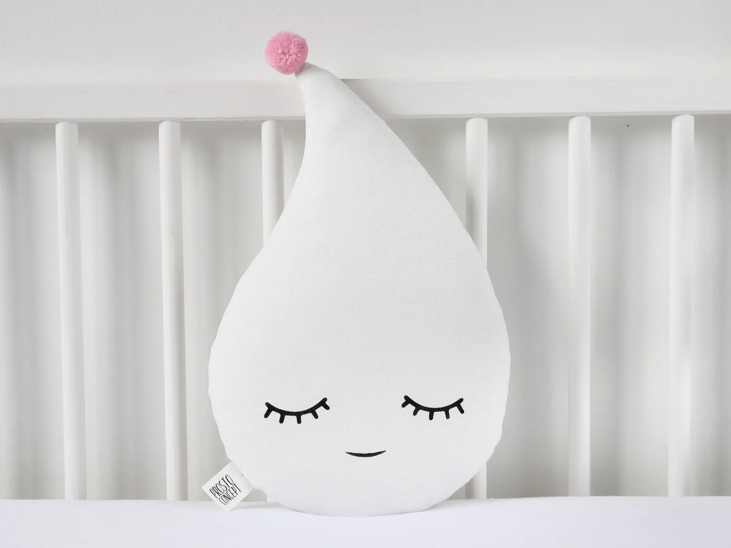 Set of 2 White Pillows - Cloud Pillow and Raindrop Pillow
