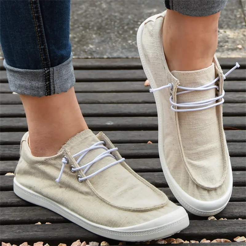Simple Style Round Toe Extra Soft Cotton Cloth Women Loafers
