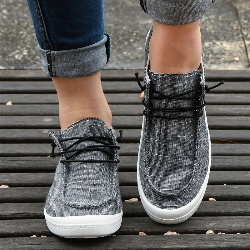 Simple Style Round Toe Extra Soft Cotton Cloth Women Loafers