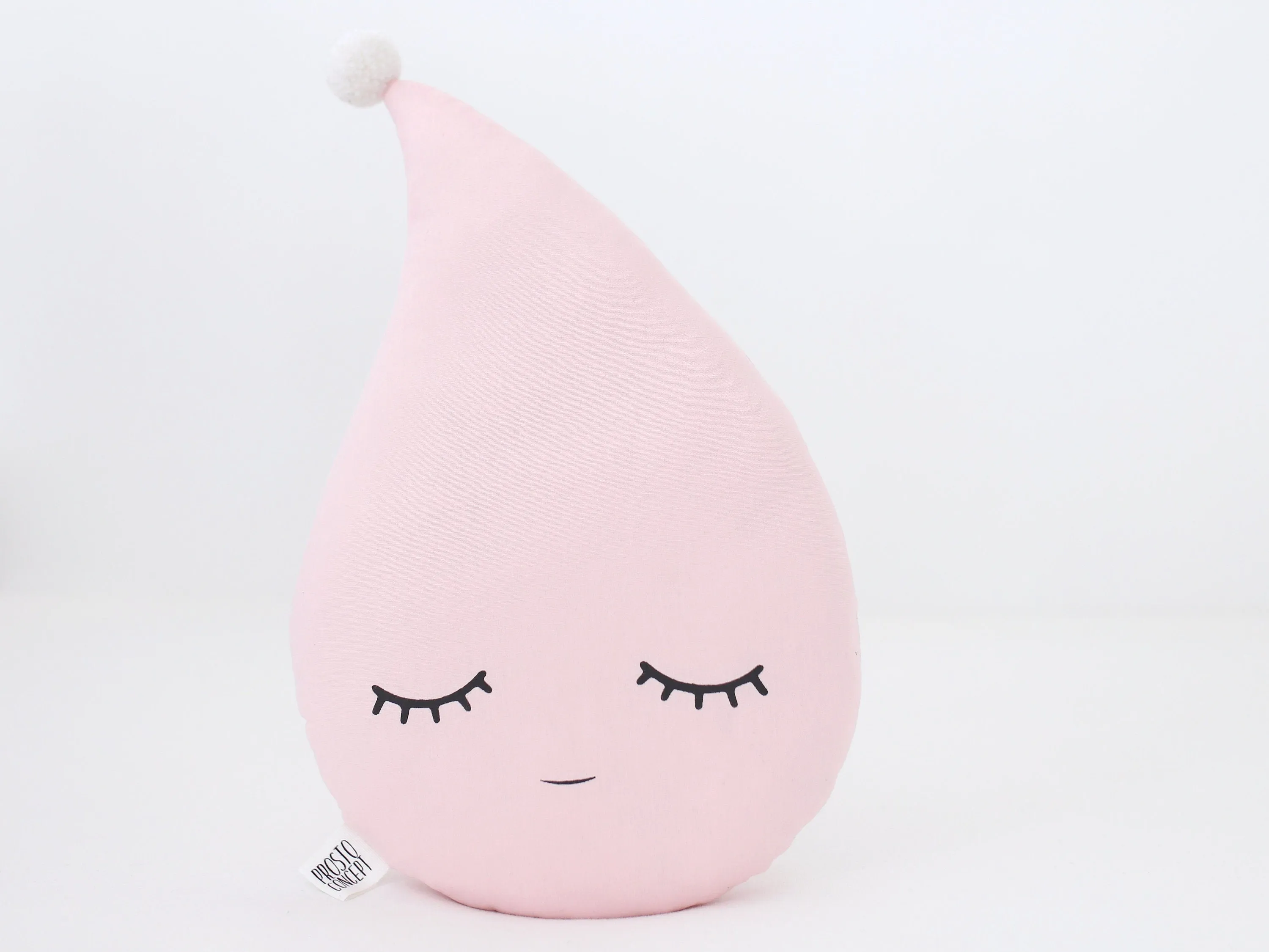Sleepy Pale Pink Raindrop Pillow