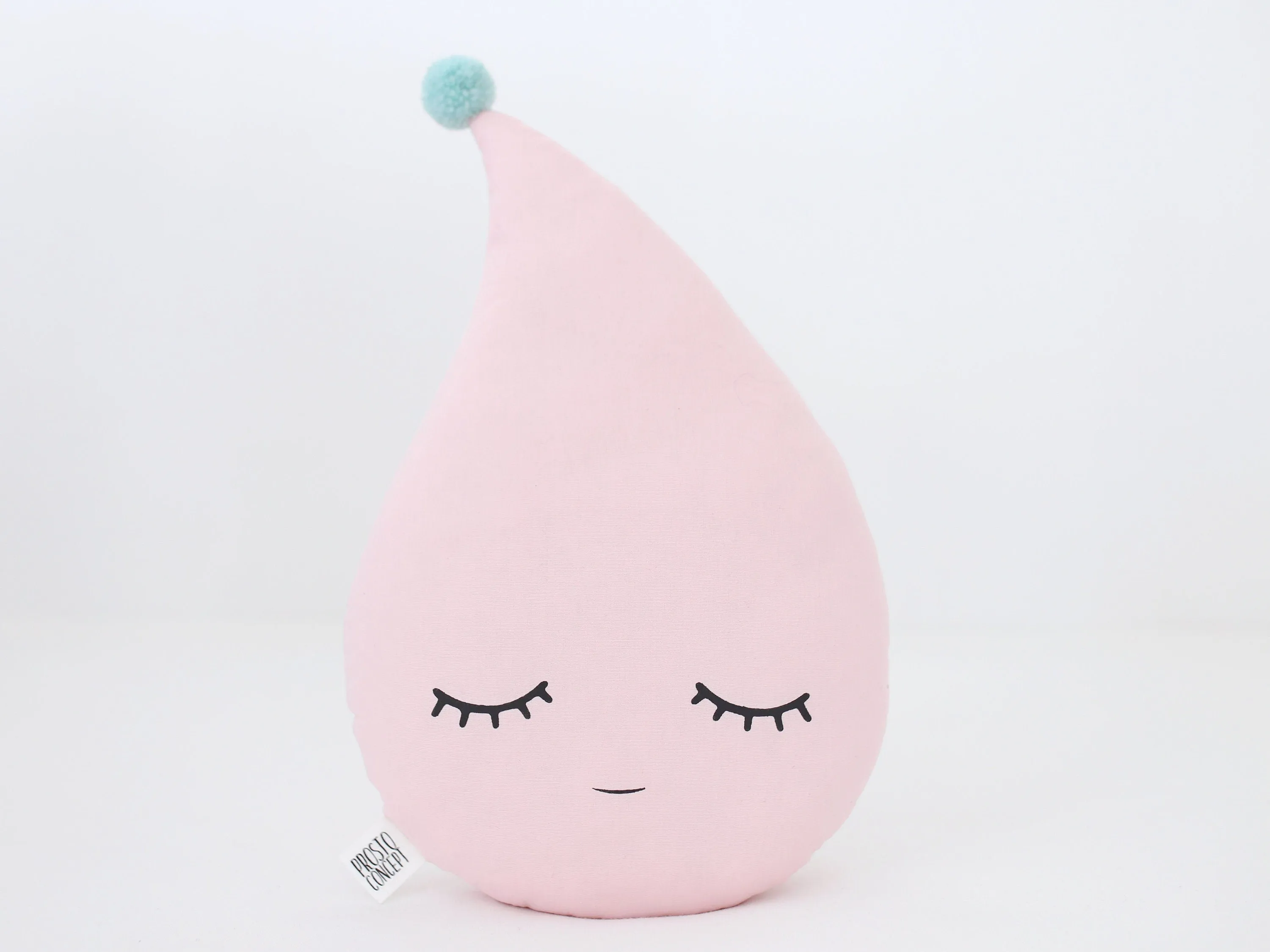 Sleepy Pale Pink Raindrop Pillow