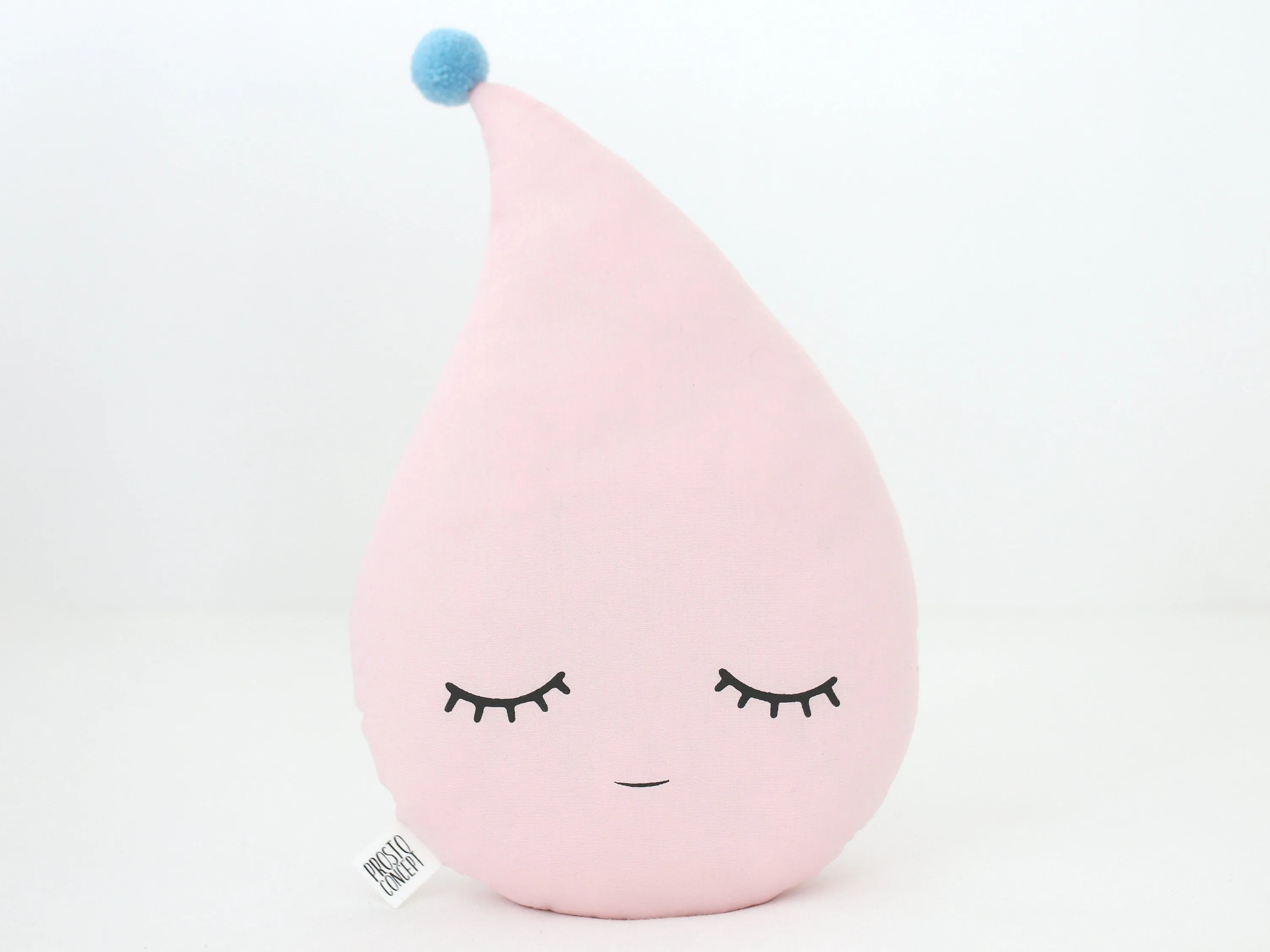 Sleepy Pale Pink Raindrop Pillow