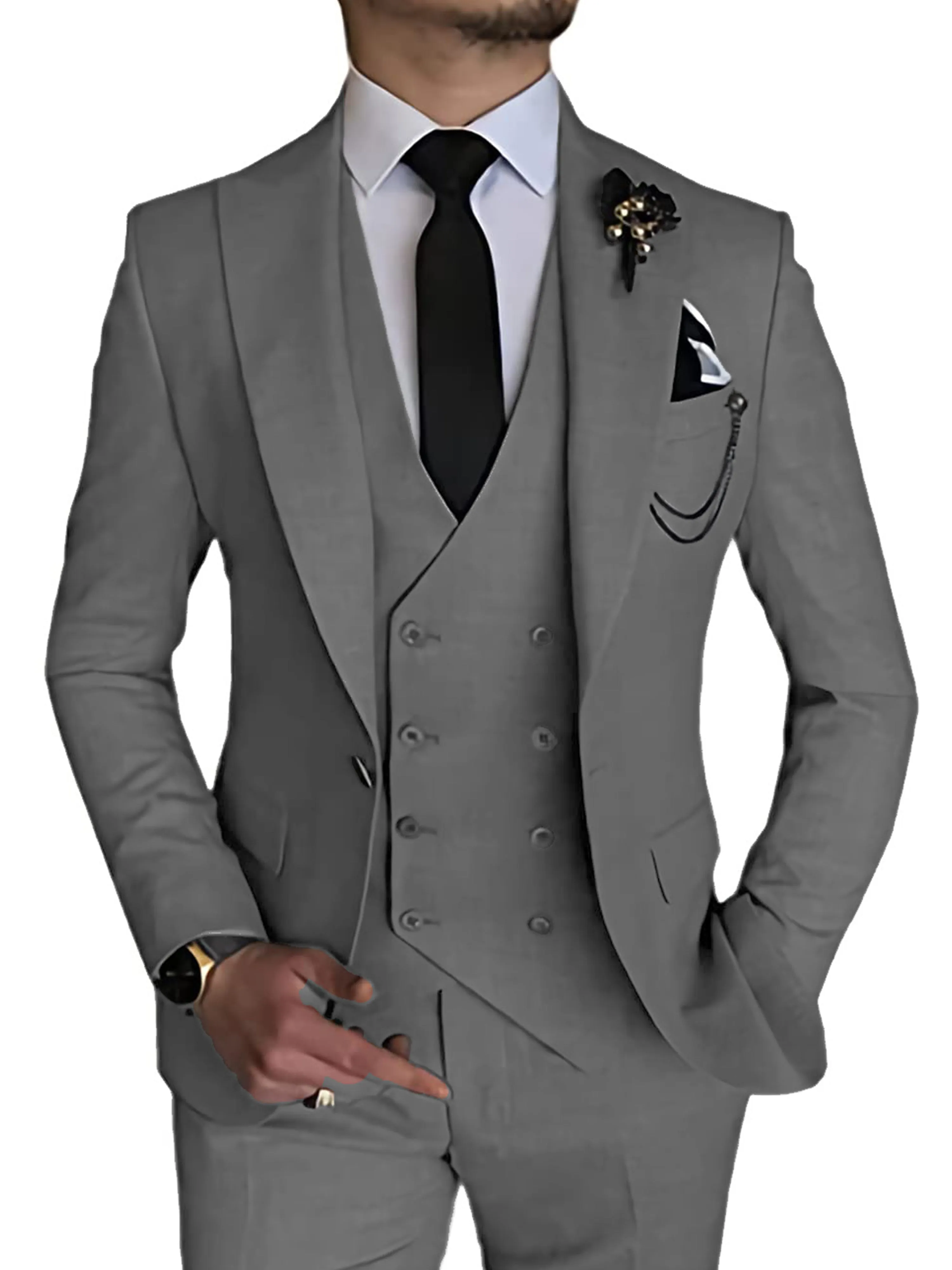 Slim 3 Pieces Causal Business Party Men's Suits