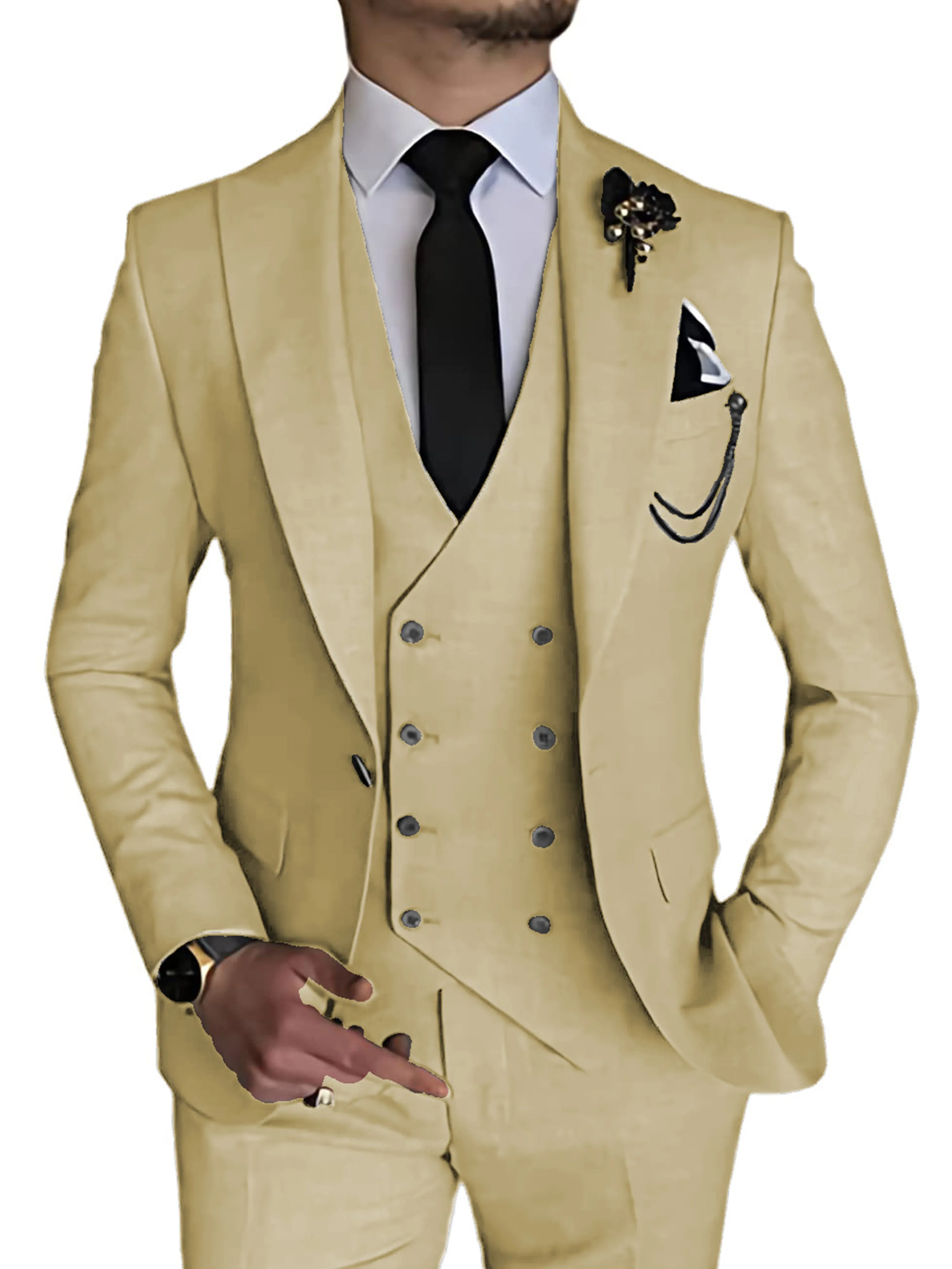 Slim 3 Pieces Causal Business Party Men's Suits