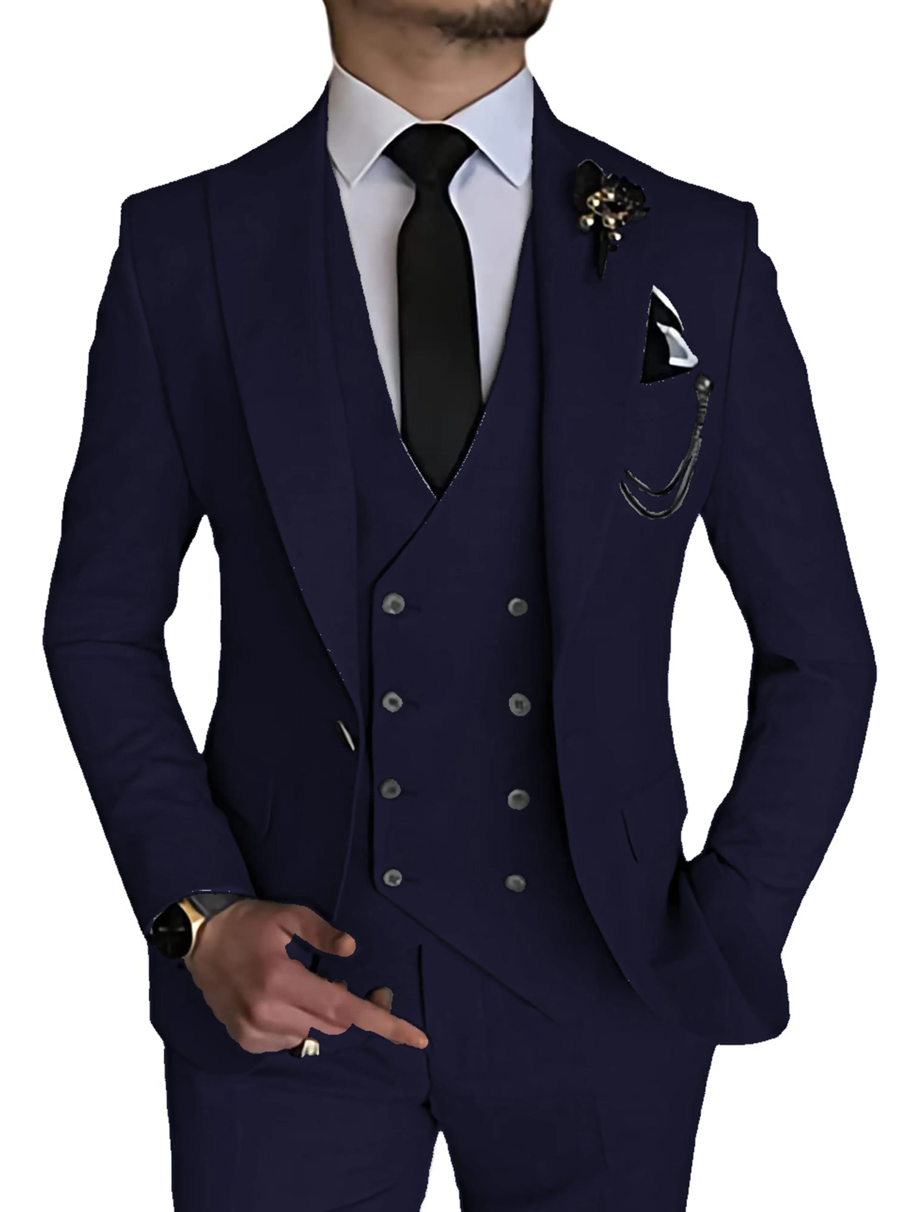 Slim 3 Pieces Causal Business Party Men's Suits