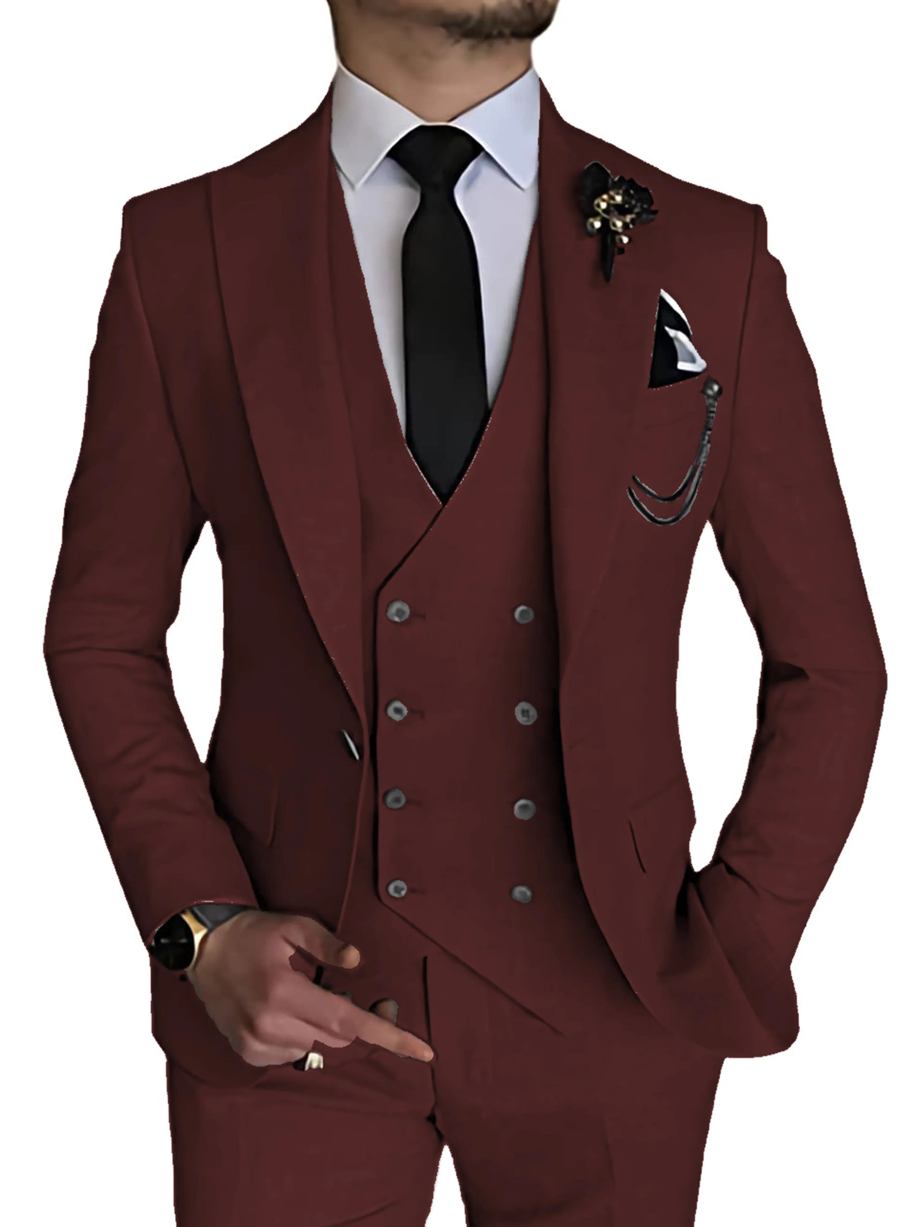 Slim 3 Pieces Causal Business Party Men's Suits