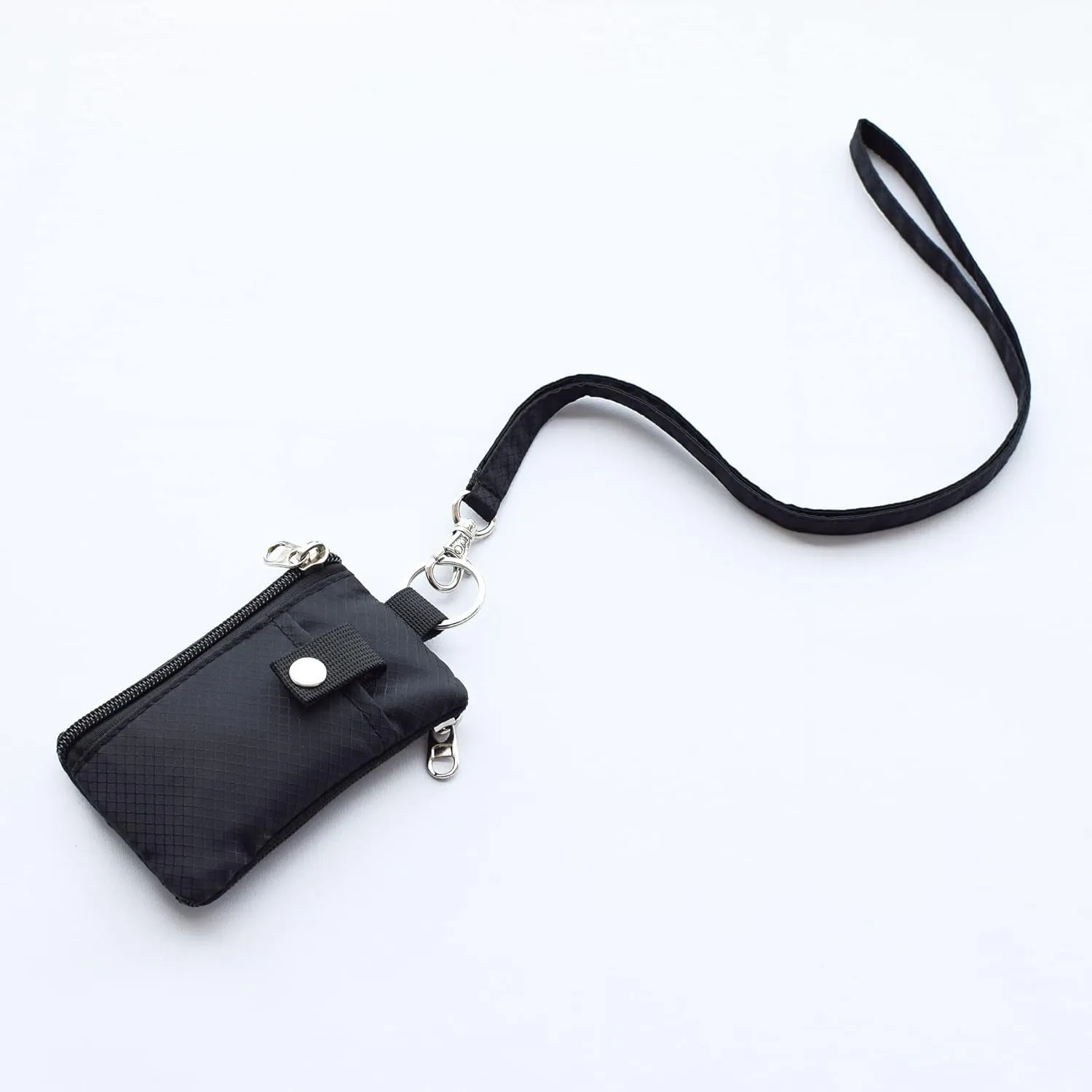 Small Lanyard Keychain Wallet with ID Window for Travel