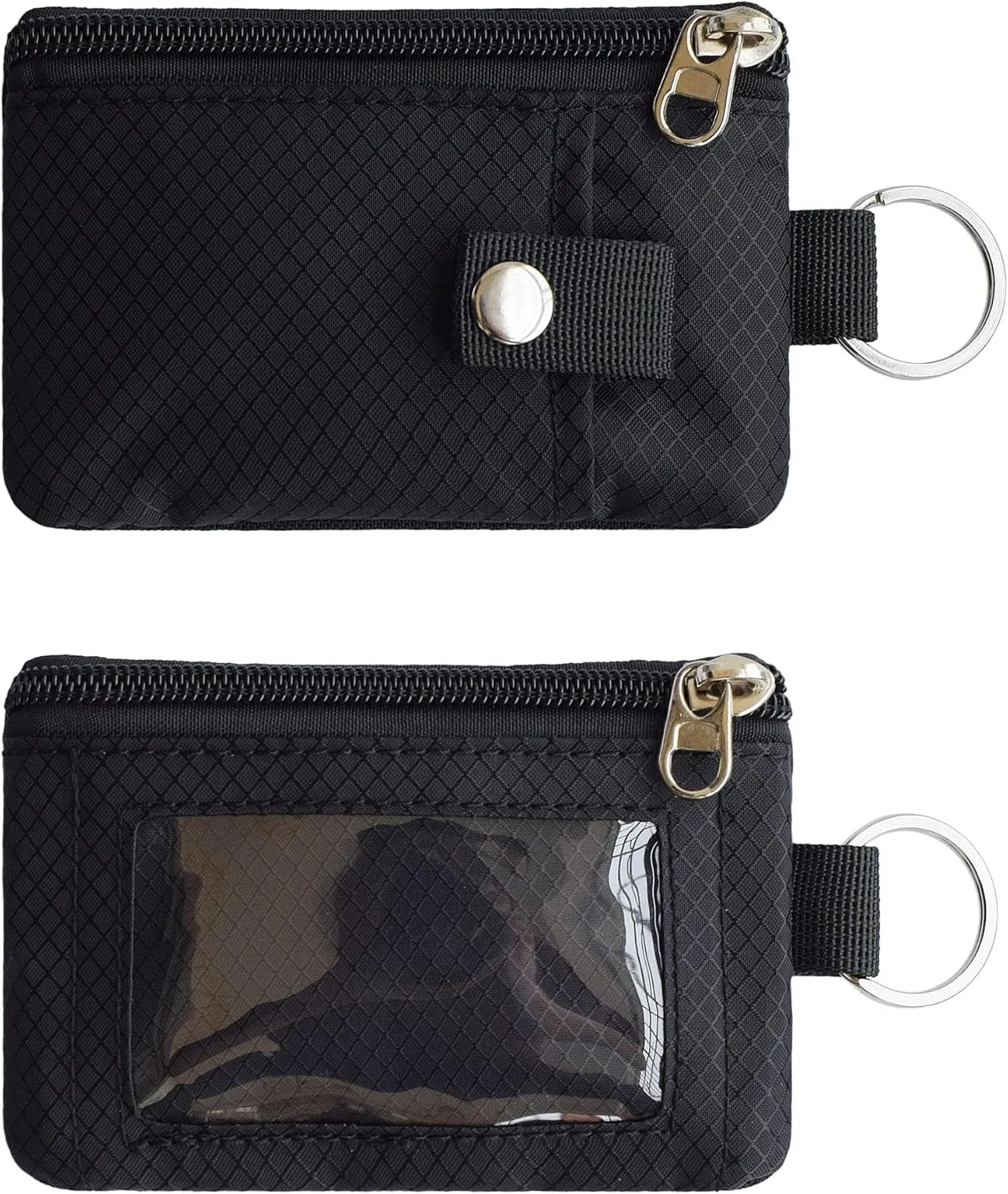 Small Lanyard Keychain Wallet with ID Window for Travel