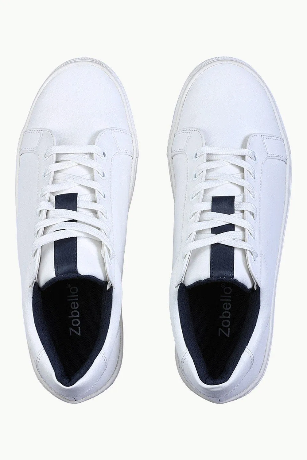 Solid Faux Leather Plimsolls