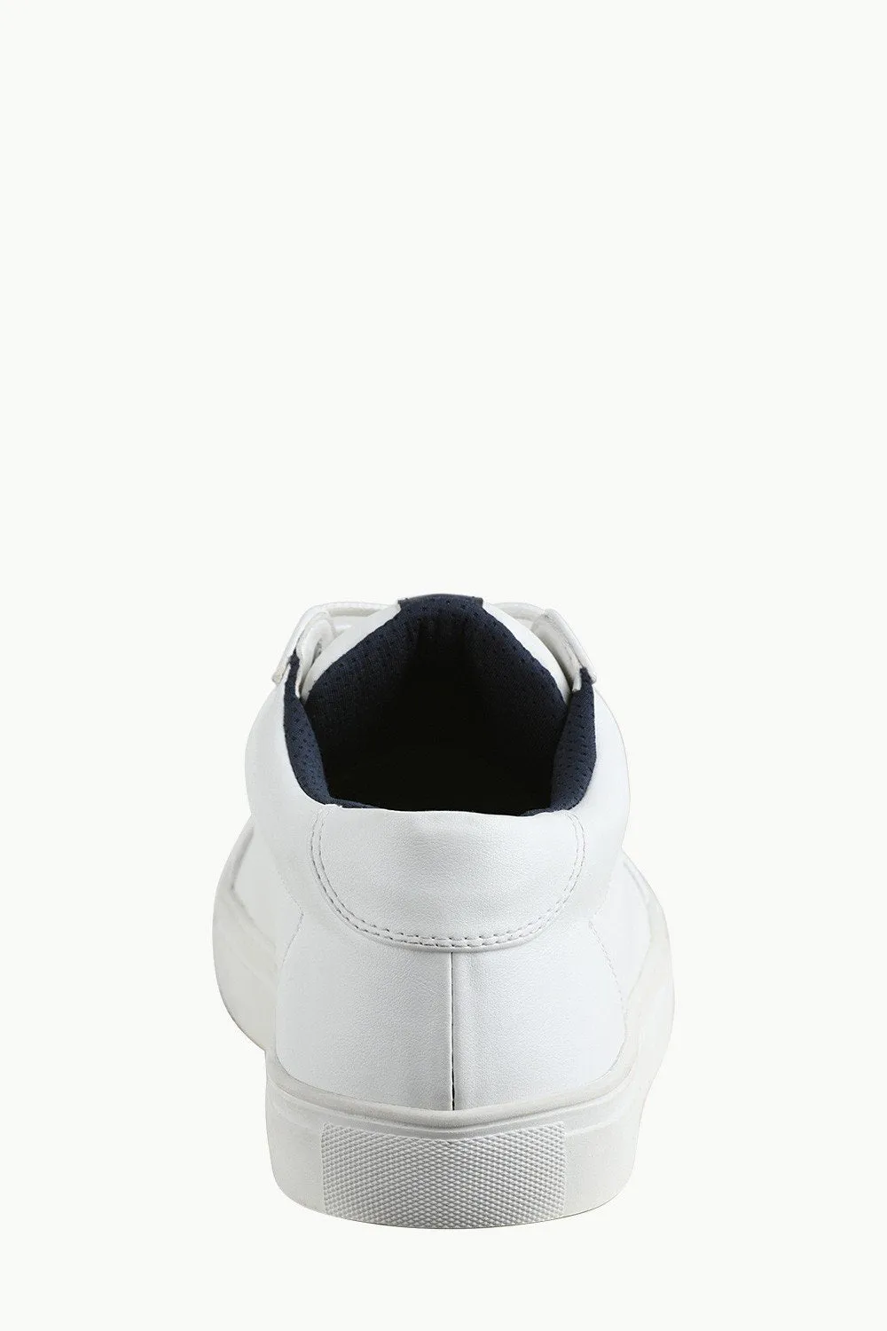 Solid Faux Leather Plimsolls