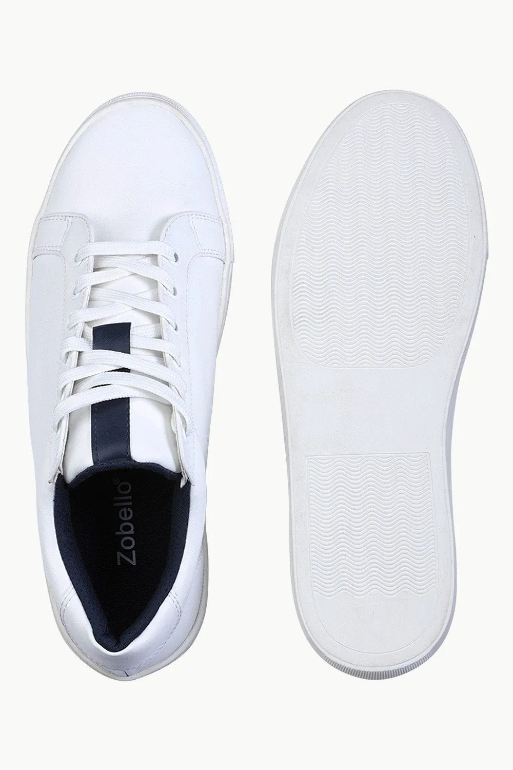 Solid Faux Leather Plimsolls