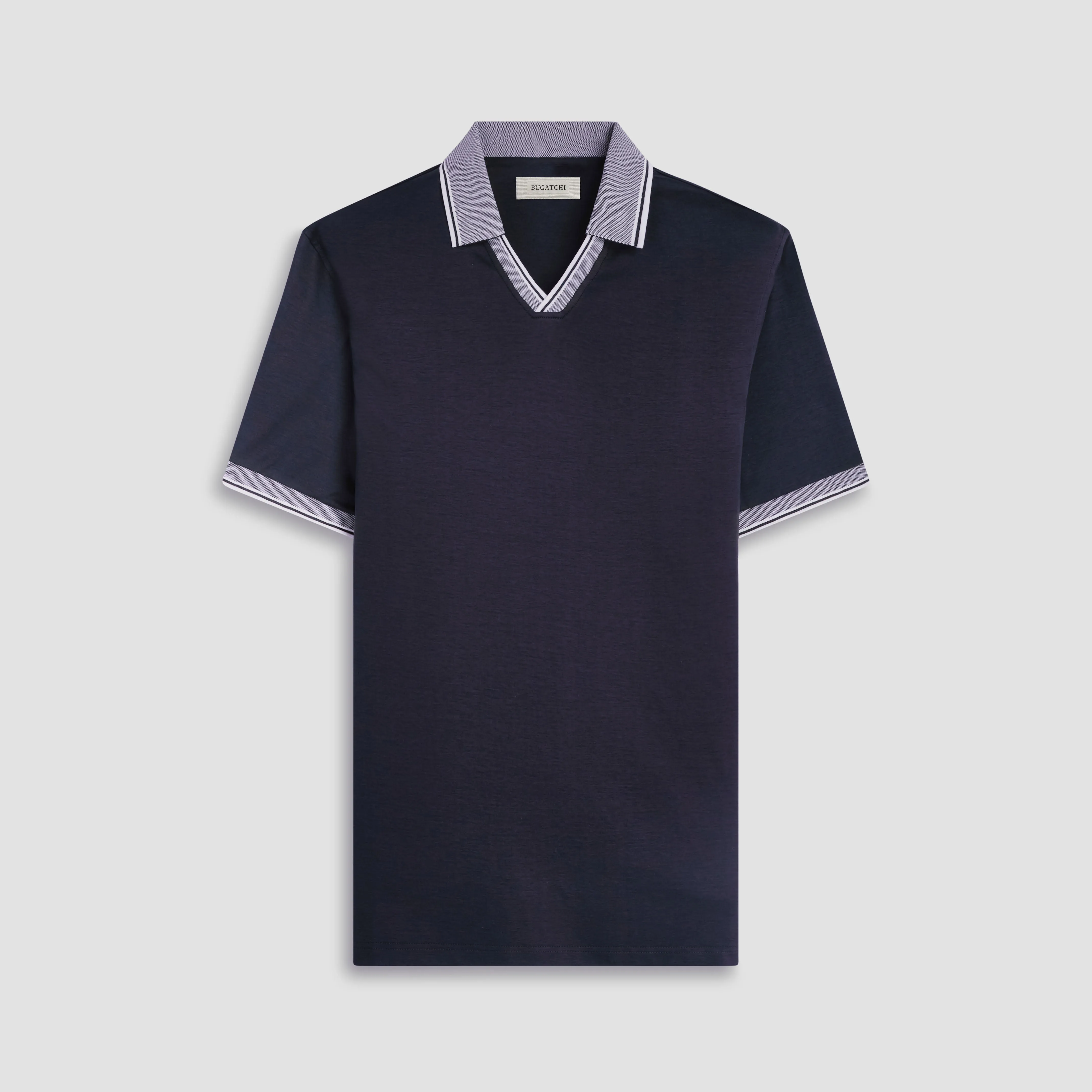 Solid Johnny Collar Polo Shirt