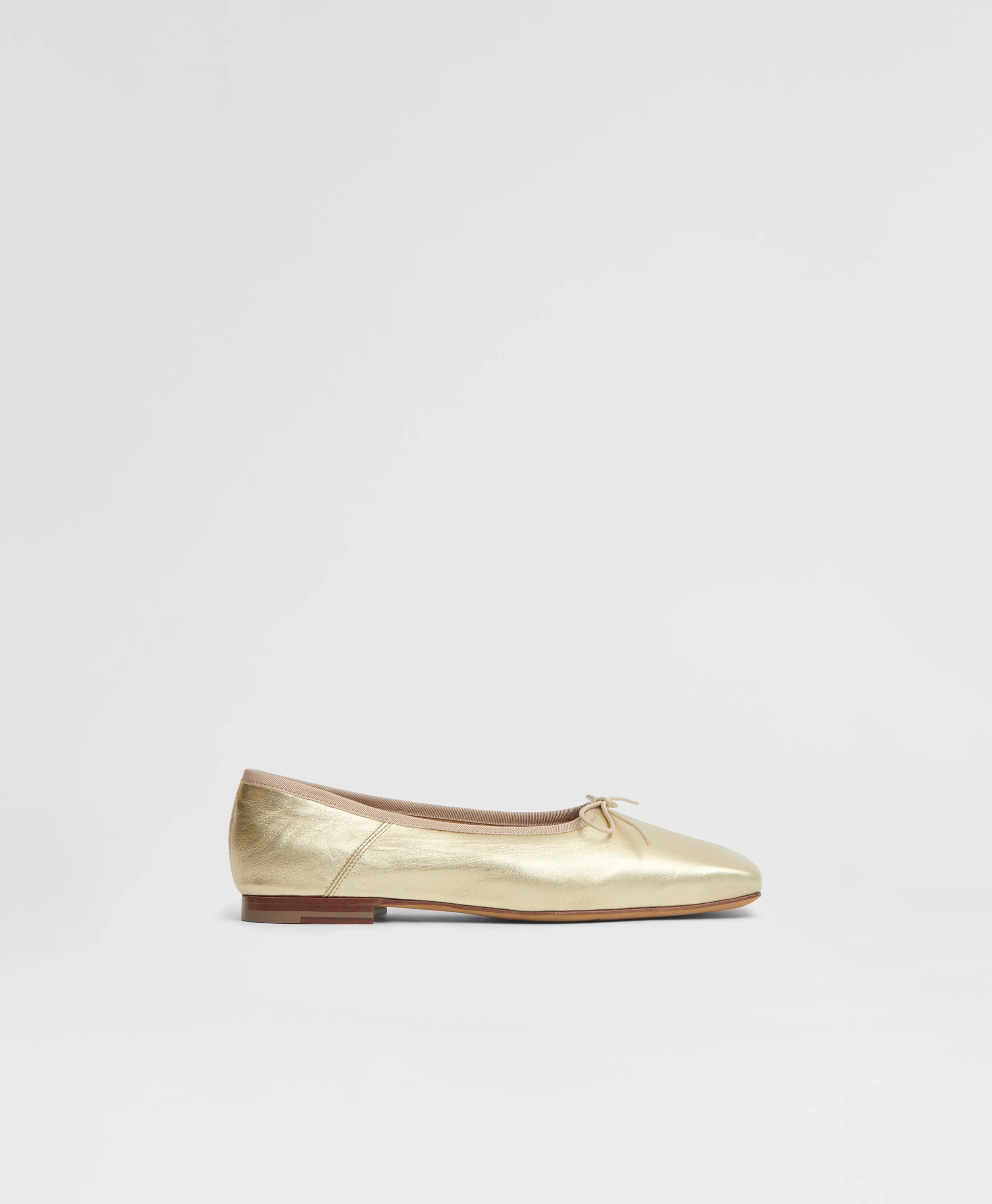 Square Toe Ballerina - Gold