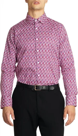 Stacy Adams Mens B&T Bubble Print Dress Shirt Bubble Print 2XL 18-18 1/2 34/35
