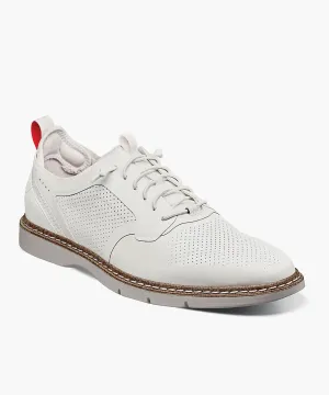 Stacy Adams Synchro Plain Toe Lace Up Shoe - White