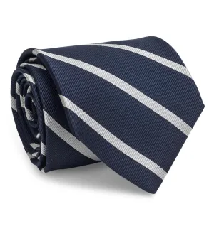 Stowe Repp Tie Navy & Silver