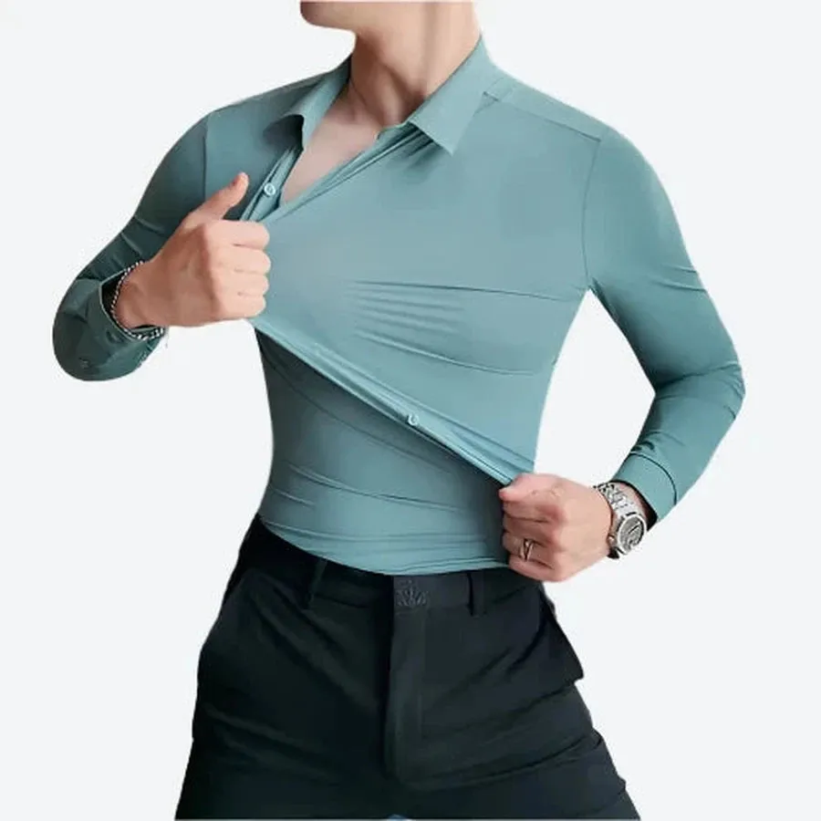 Stretchable Long Sleeve Formal Dress Shirts