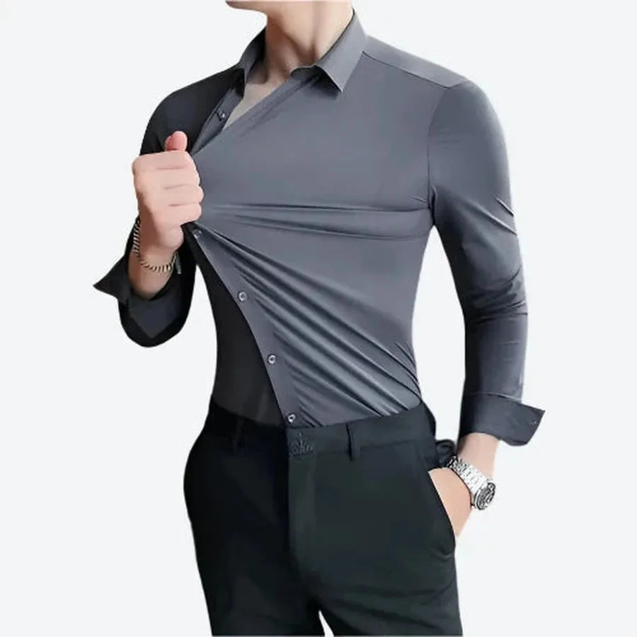 Stretchable Long Sleeve Formal Dress Shirts