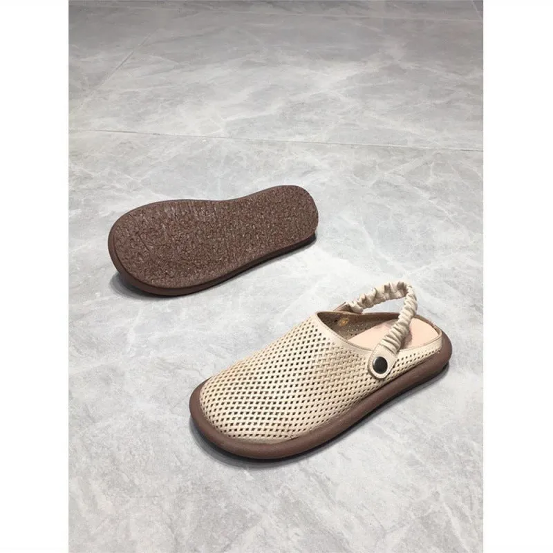 Summer Casual Hollow Sandals Breathable Comfortable Flat Shoes