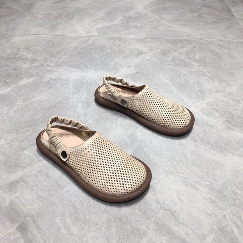 Summer Casual Hollow Sandals Breathable Comfortable Flat Shoes