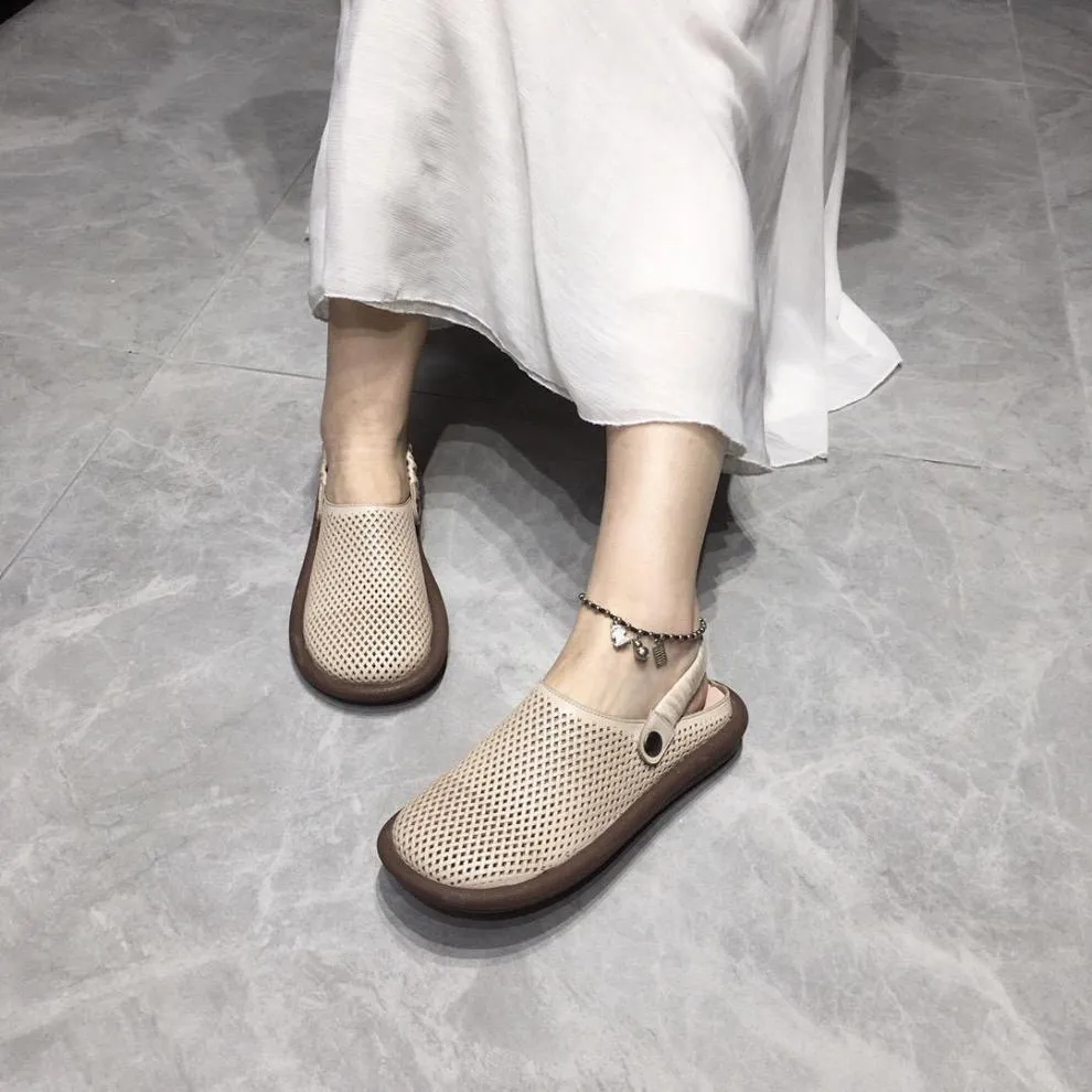 Summer Casual Hollow Sandals Breathable Comfortable Flat Shoes