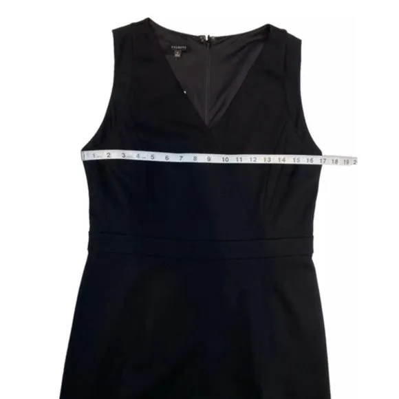 Talbots Black Ponte Flounce Hem Wrap Dress Size 8 Sleeveless Ruffle Hem NWT $139