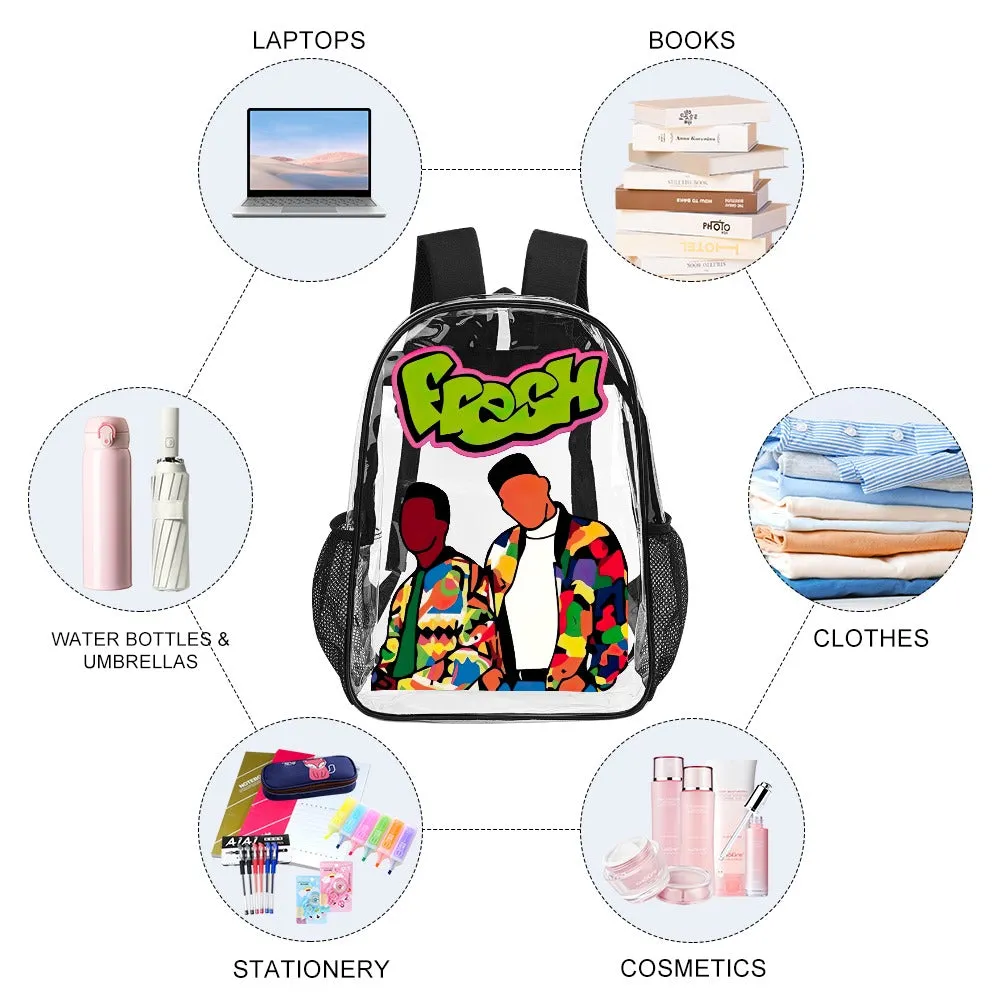The Fresh Prince Of Bel-Air Will & Jazz Transparent Backpack 17 Inch