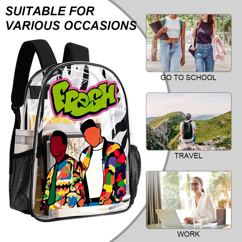 The Fresh Prince Of Bel-Air Will & Jazz Transparent Backpack 17 Inch